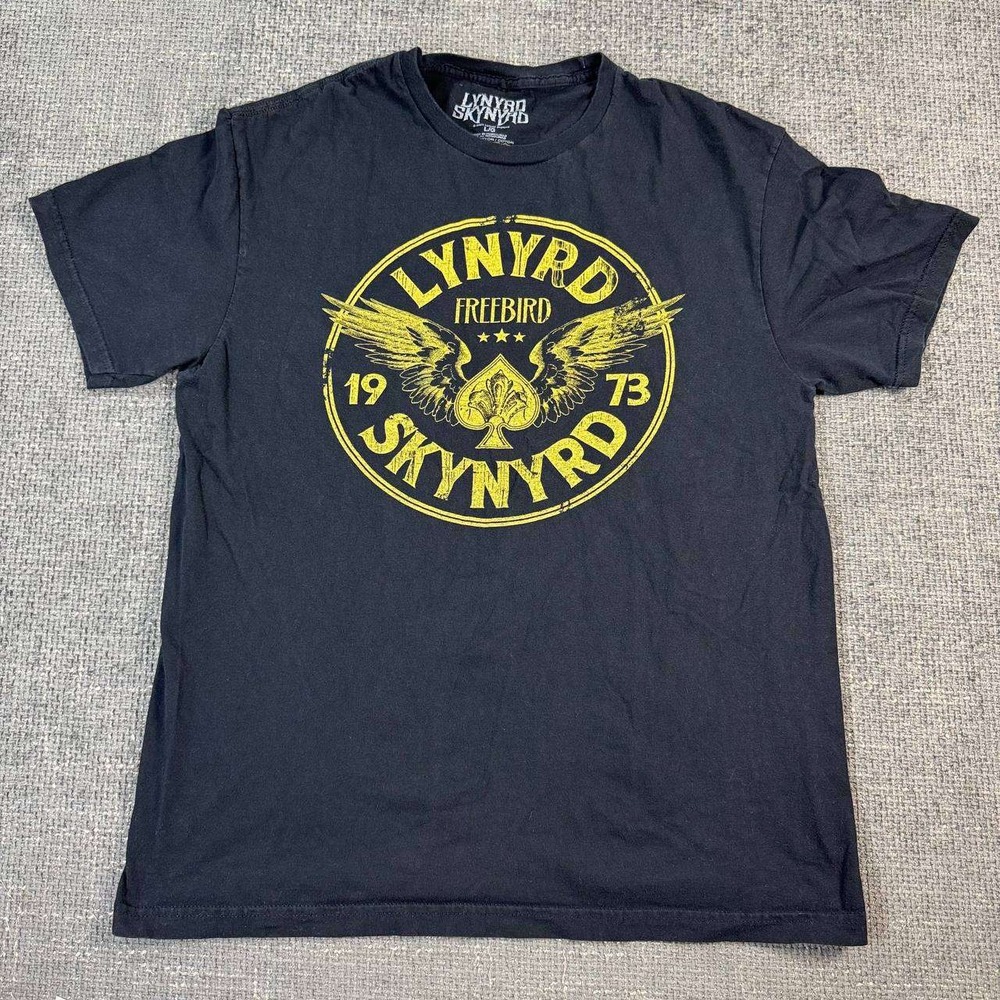 Lynyrd Skynyrd Freebird Band T-Shirt Mens Large Black Graphic Tee 2024